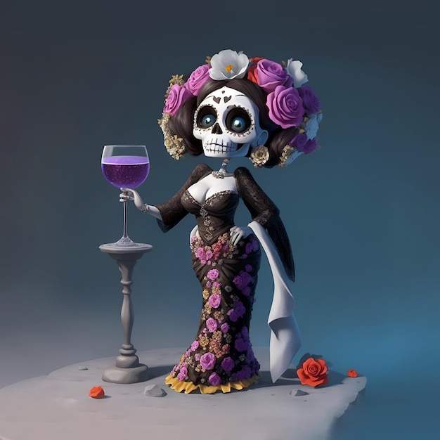 Photo illustration for day of the dead