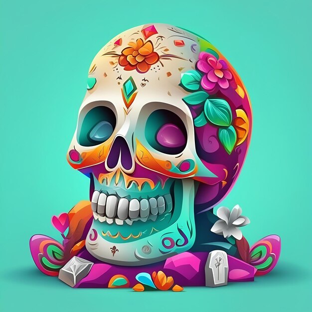 Photo illustration for day of the dead