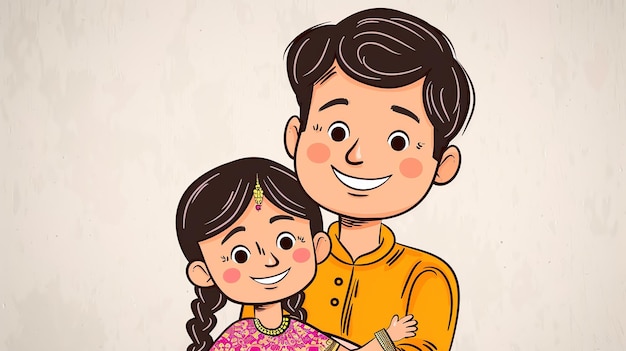 Иллюстрация украшенной рахи для индийского фестиваля Raksha Bandhan фон