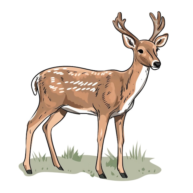 an illustration of deer