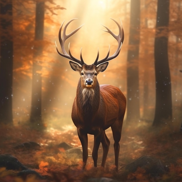 an illustration of deer