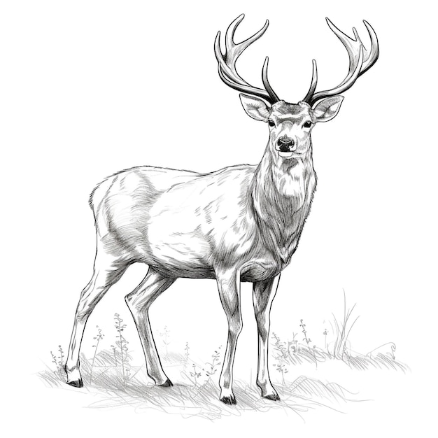 Photo an illustration of deer
