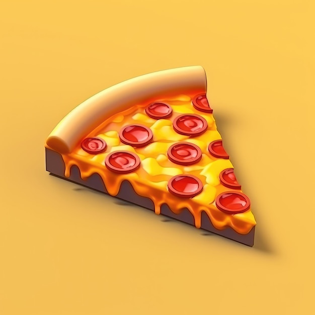 Иллюстрация вкусной пиццы изолированное изображение