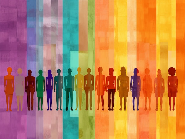 Illustration depicting the pride day and the LGBT community