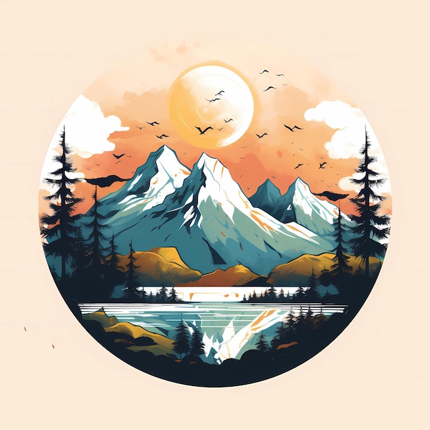 illustration design beautiful nature