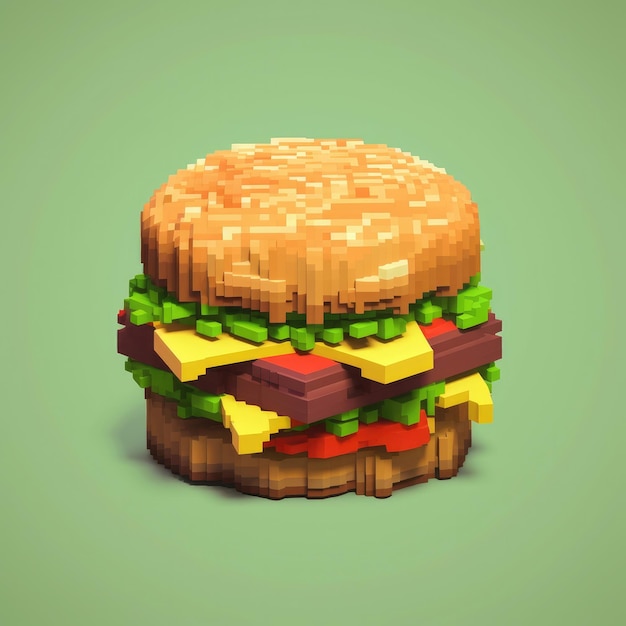 Illustration design of a delicious hamburger