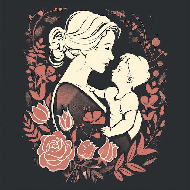 Photo illustration design for mothers day