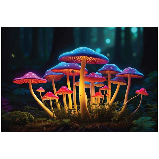 Photo illustration of the design of a mushroom