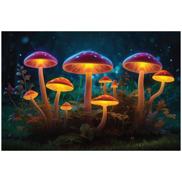 Photo illustration of the design of a mushroom