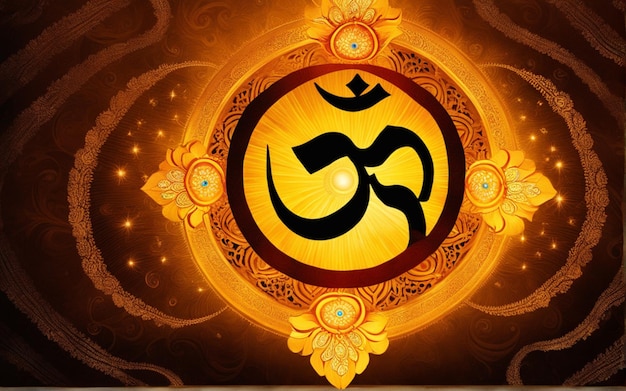 Photo illustration design of significance of om