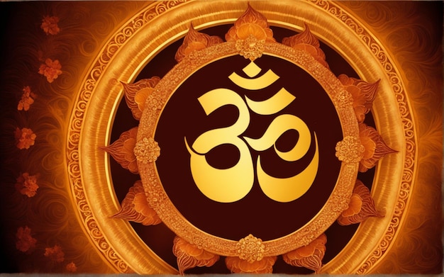 Photo illustration design of significance of om