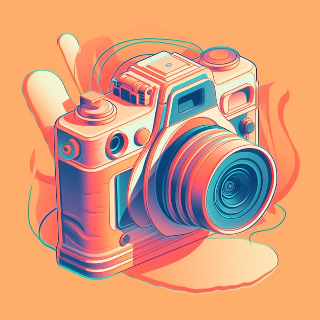 Premium AI Image | illustration of a digital camera