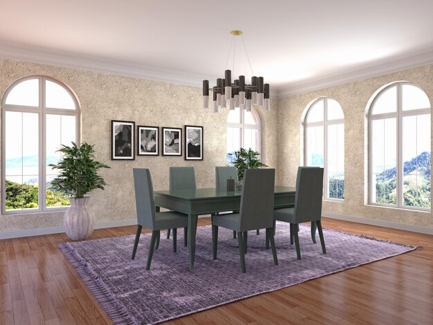 Illustration of the dining room interior