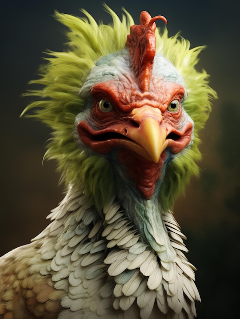 illustration of dinosaur fusion chicken Realistic Natural