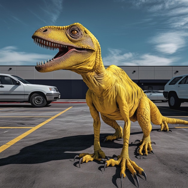 Photo illustration of dinosaur