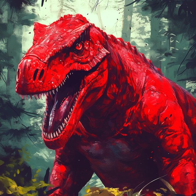 Photo illustration of dinosaur