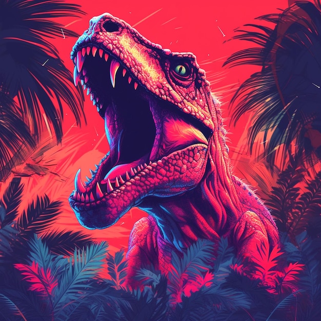 Premium AI Image | illustration of dinosaur