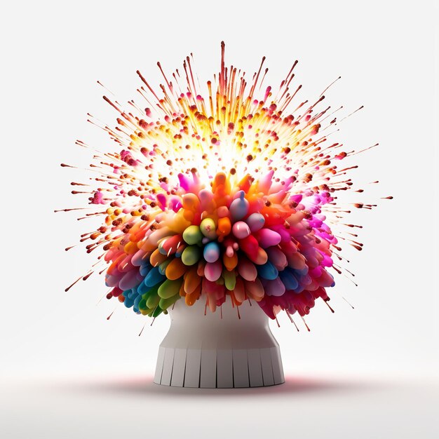 illustration of Diwali bomb firecracker isolated white