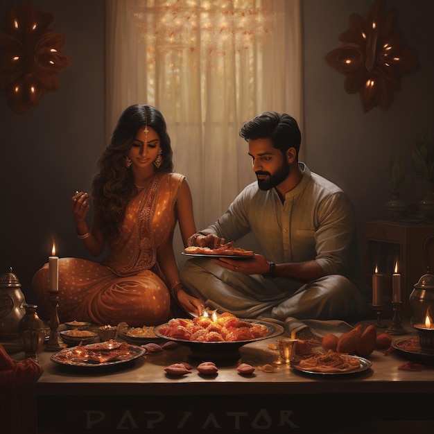 Foto illustrazione di diwali patakas