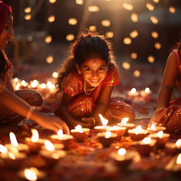 Illustration of diwali a traditional indian festival diwali festiv