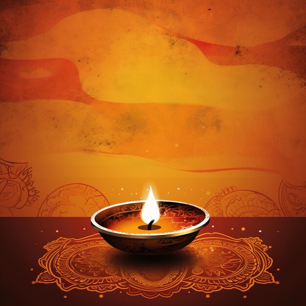 Illustration of diya on diwali celebrationindia diwali celebration