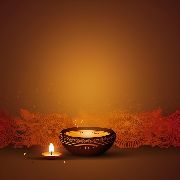 Diwali 축하 india diwali 축하에 diya의 그림