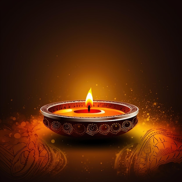 Illustration of diya on Diwali celebrationindia diwali celebration