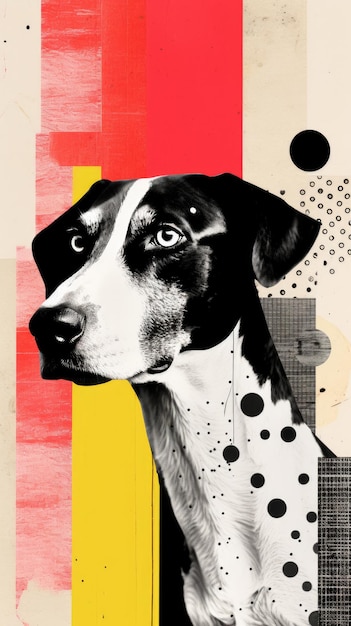 Foto illustrazione di un abstract di collage di cani
