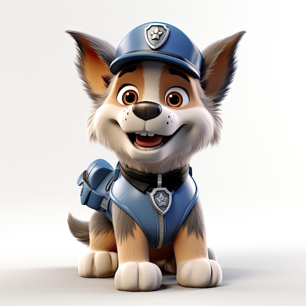 Photo illustration dog in law enforcement attire