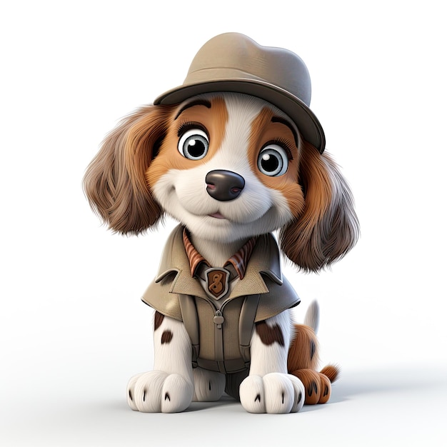 illustration doggy detective cracking mystery