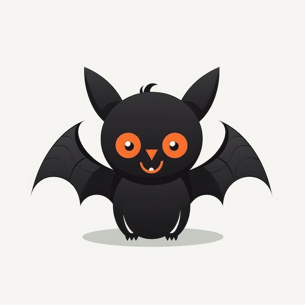 Illustration of a drawing of a Halloween bat