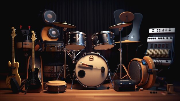 Photo illustration of drums