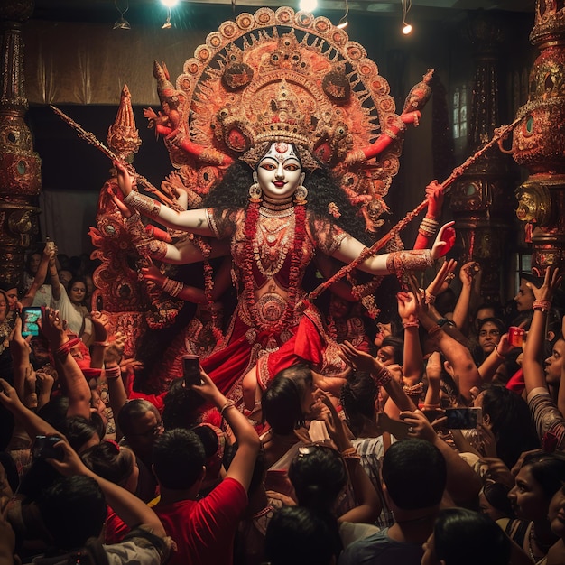 illustration of Durga Puja festival in Kolkata