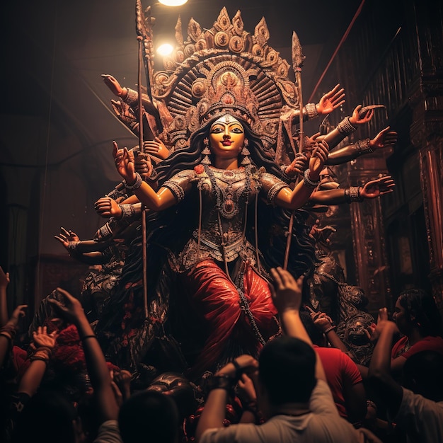 illustration of Durga Puja festival in Kolkata