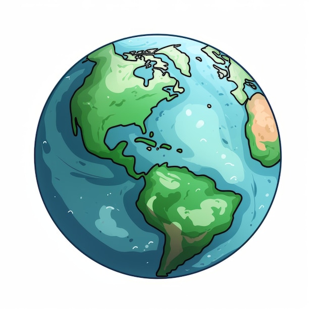 Illustration of the Earth on a white background Vector illustration