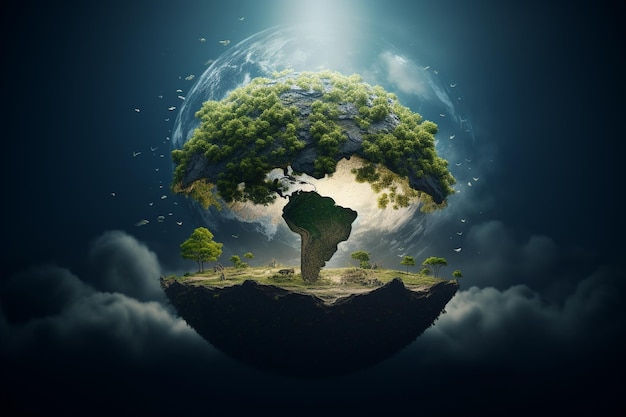 An illustration of Earth with a tree growing from 00199 01