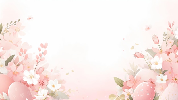 illustration Easter background in pink