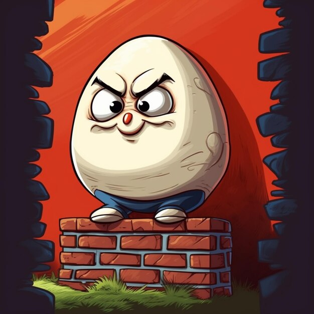 An illustration of an egg with a red background and the words egg on it.