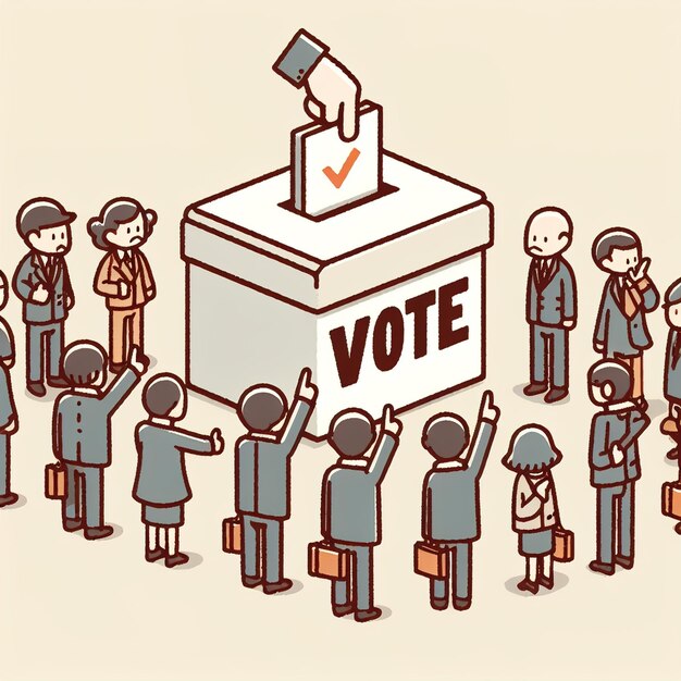 選挙投票の概念の図