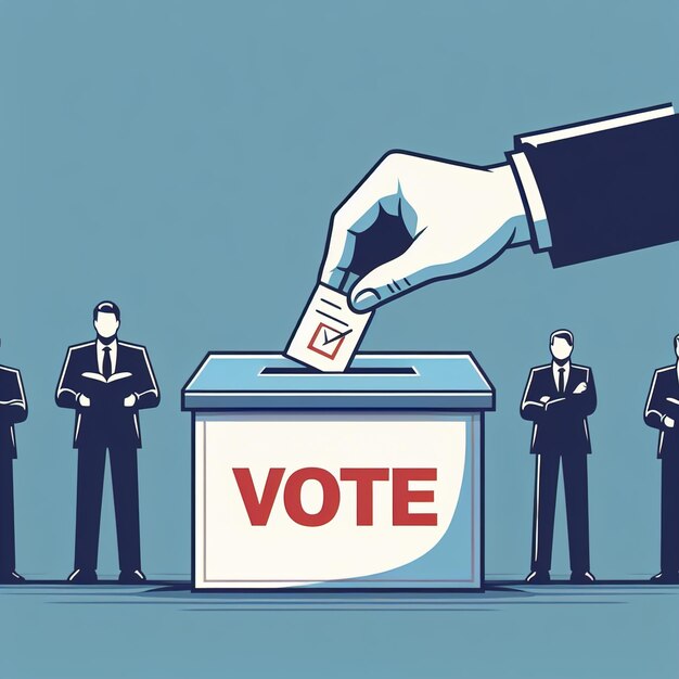 illustration of Election Voting Concept