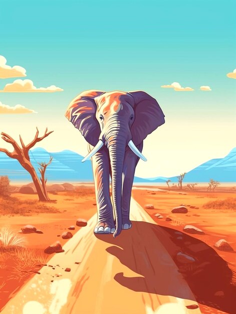 Foto illustrazione di un elefante