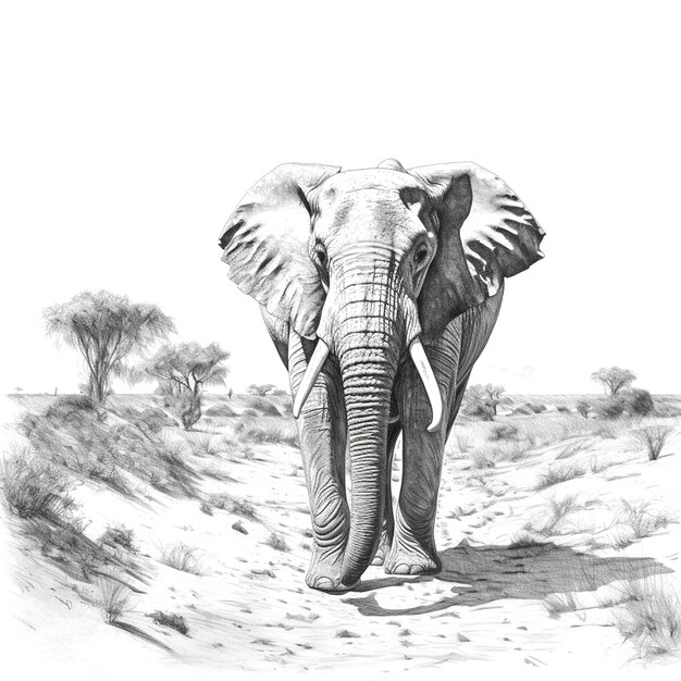 Foto illustrazione di un elefante