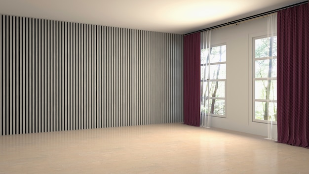 Photo illustration of the empty interior room