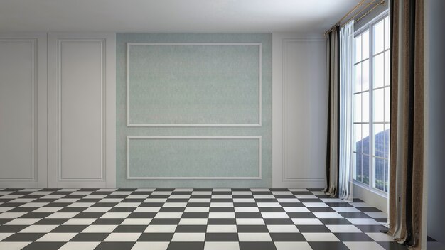 Иллюстрация пустой интерьер комнаты