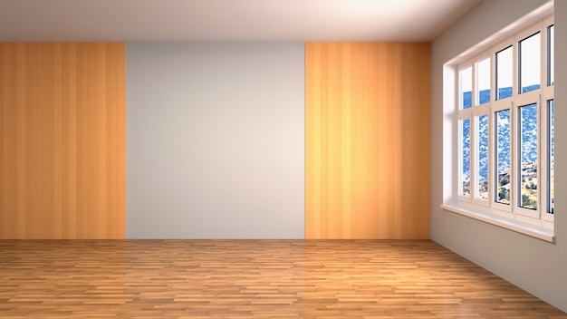 Illustration of the empty interior room