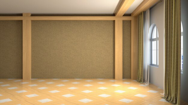 Иллюстрация пустой интерьер комнаты