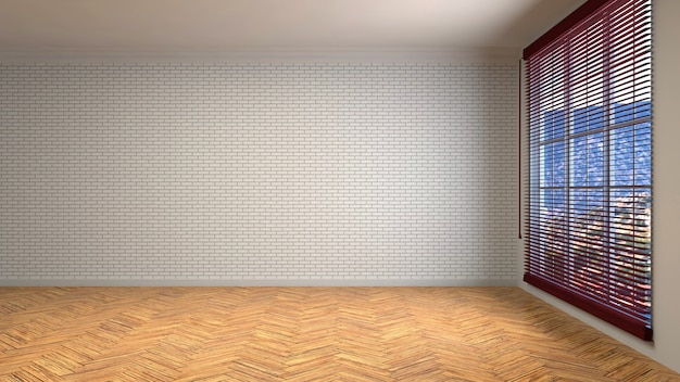 Illustration of the empty interior room