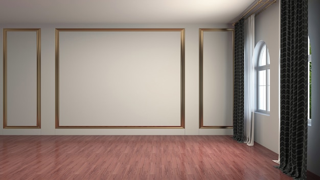 Photo illustration of the empty interior room