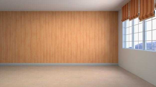 illustration of the empty interior room
