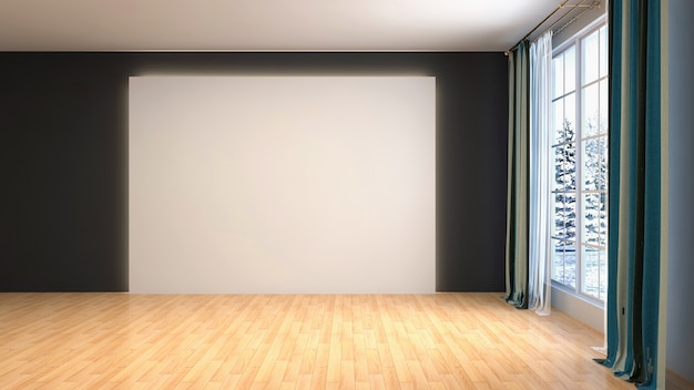 Illustration of the empty interior room